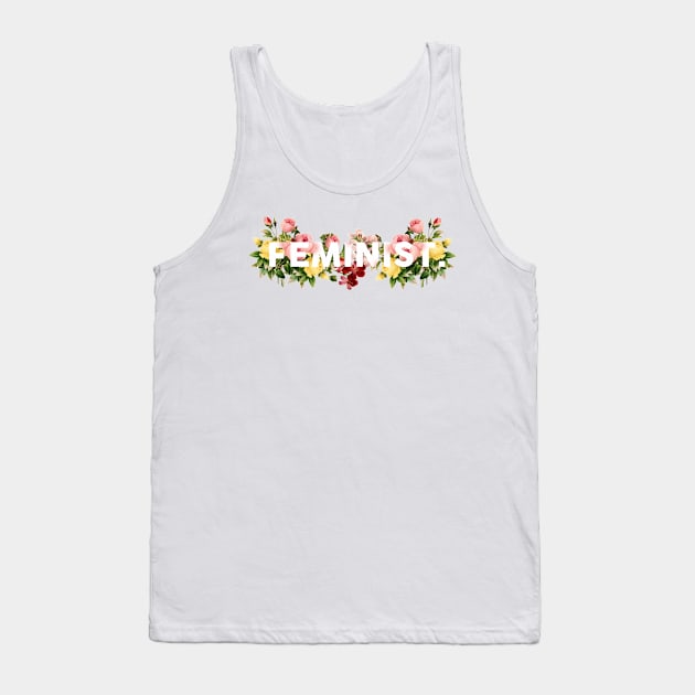 Feminist - Feminism - Flower Design Tank Top by LiTshirt